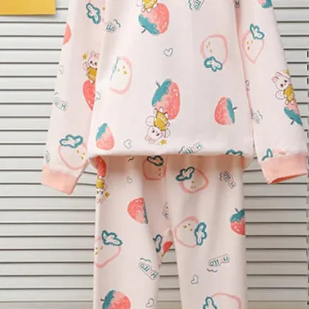 2 Pcs Girls Pajama Sets 335222 -  (3-4 Y)