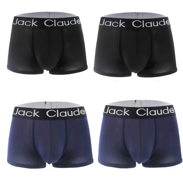 4 Pack Underwear Men's Underpants Panties Comfortable Breathable  Boxer Trunks