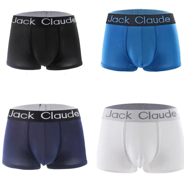 4 Pack Underwear Men's Underpants Panties Comfortable Breathable  Boxer Trunks