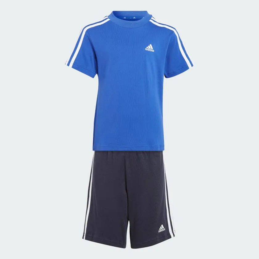 ADIDAS JUNIOR ESSENTIALS 3-STRIPES BLUE SET