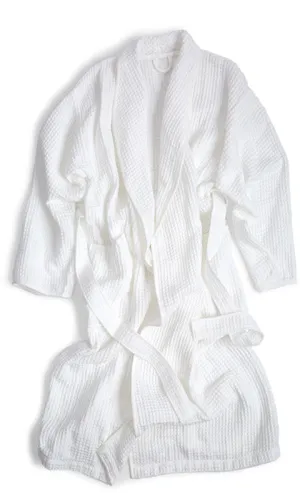 Air Waffle Bathrobe - White