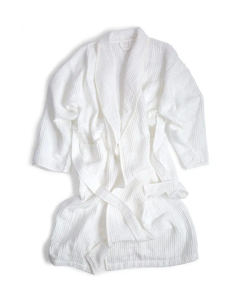 Air Waffle Bathrobe - White