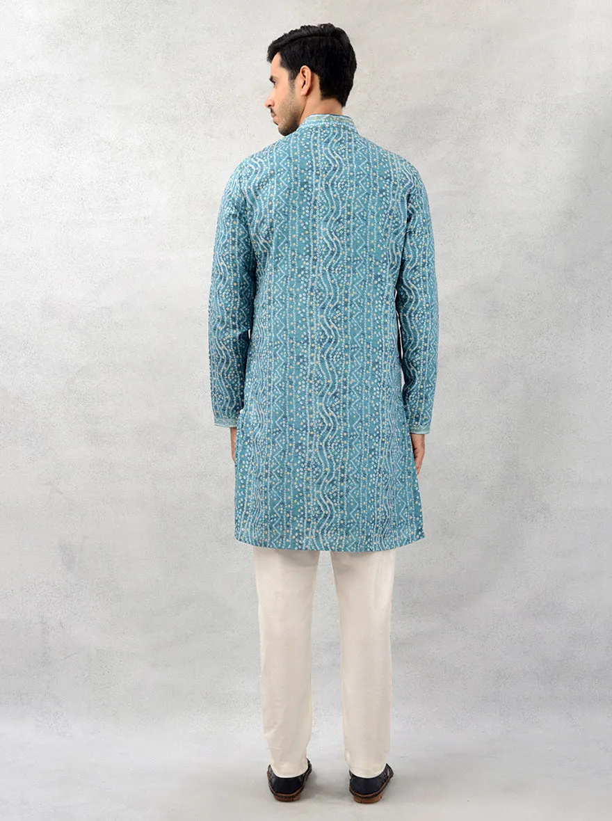 Aqua Blue Kurta Pajama | TULA