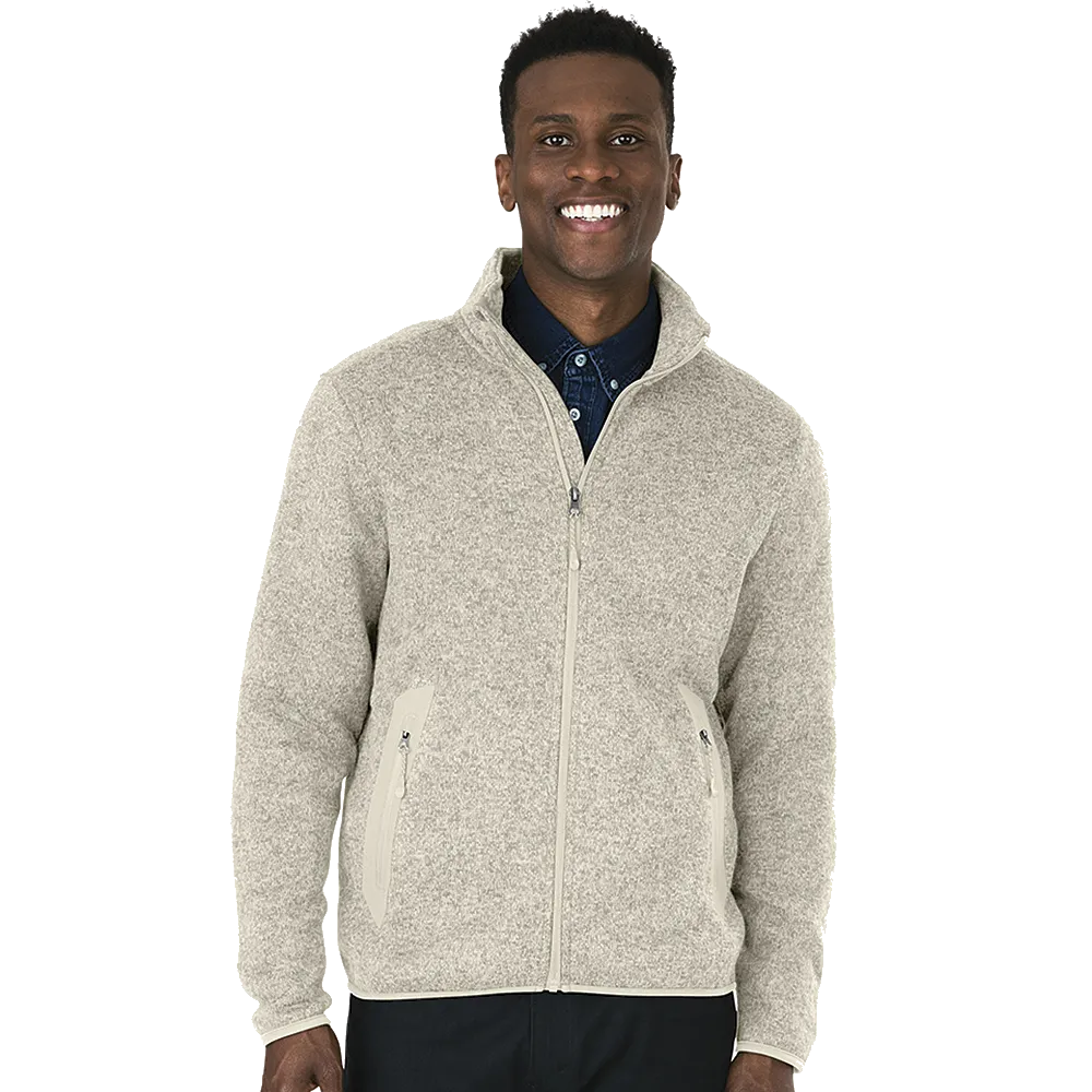 B2003M Mens Heathered Fleece Jacket