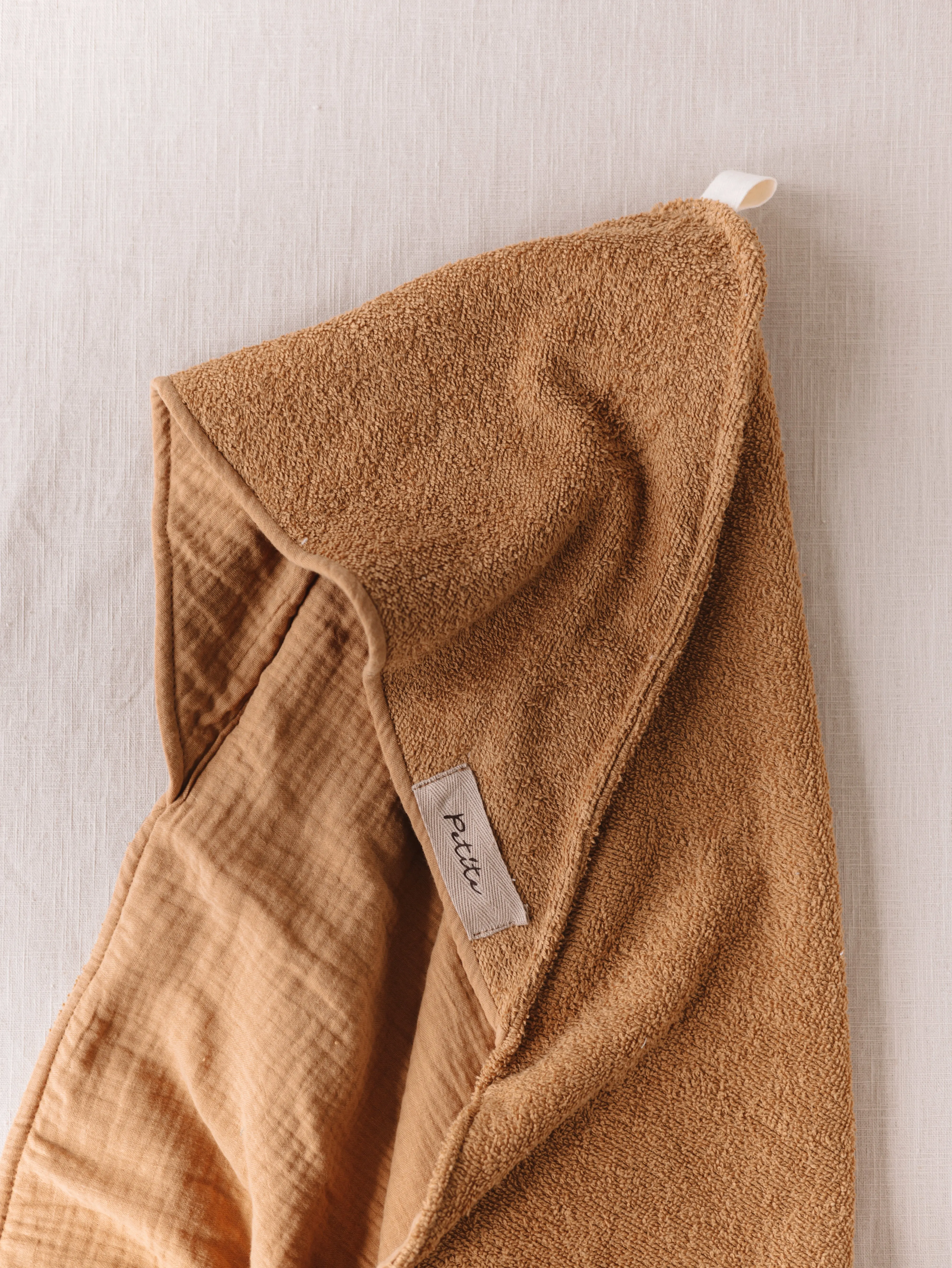 Baby Hooded towel  /  Caramel