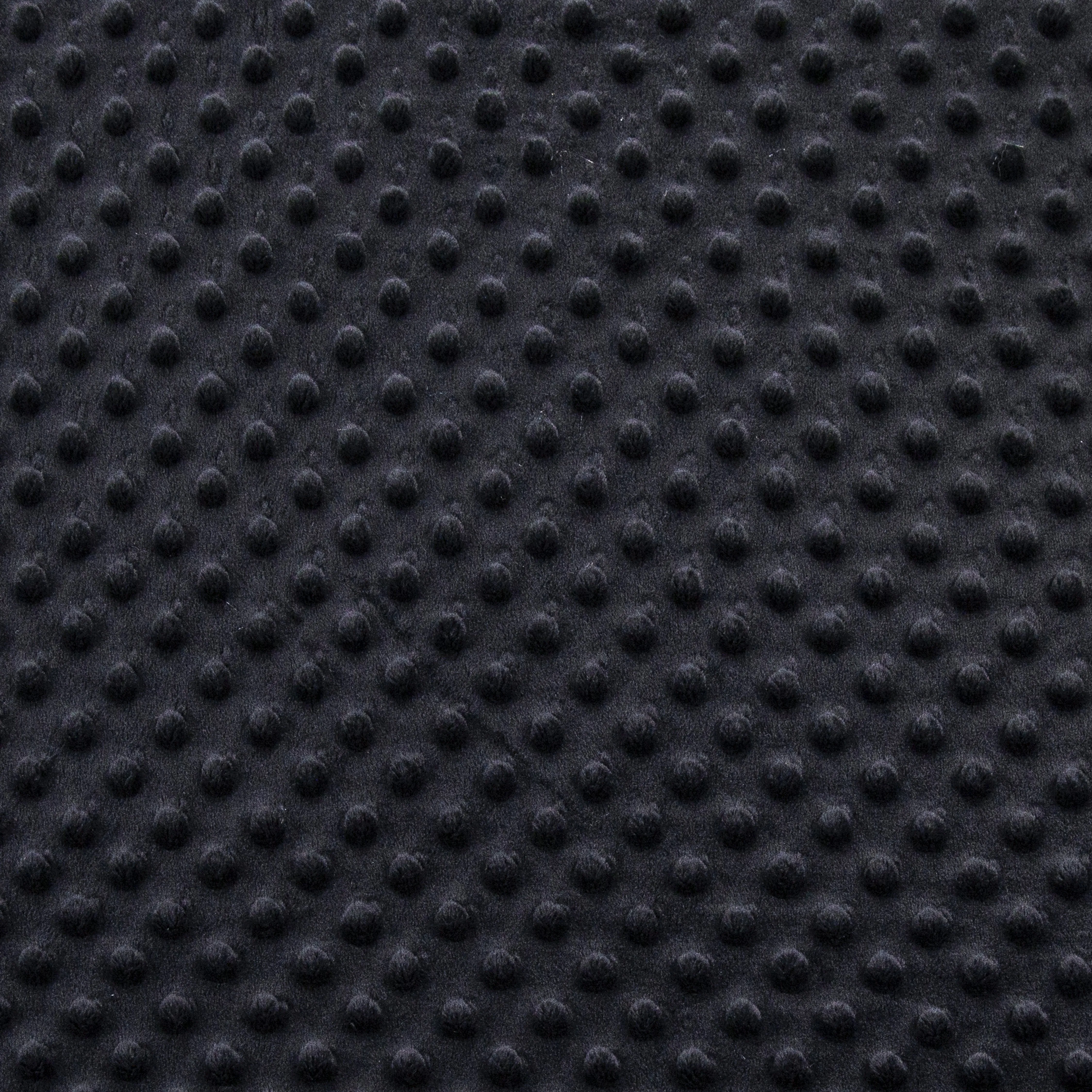 Black Minky Fabric by the Yard | Oeko-TEX Certified Plush | 60" Wide for Baby Blankets & More