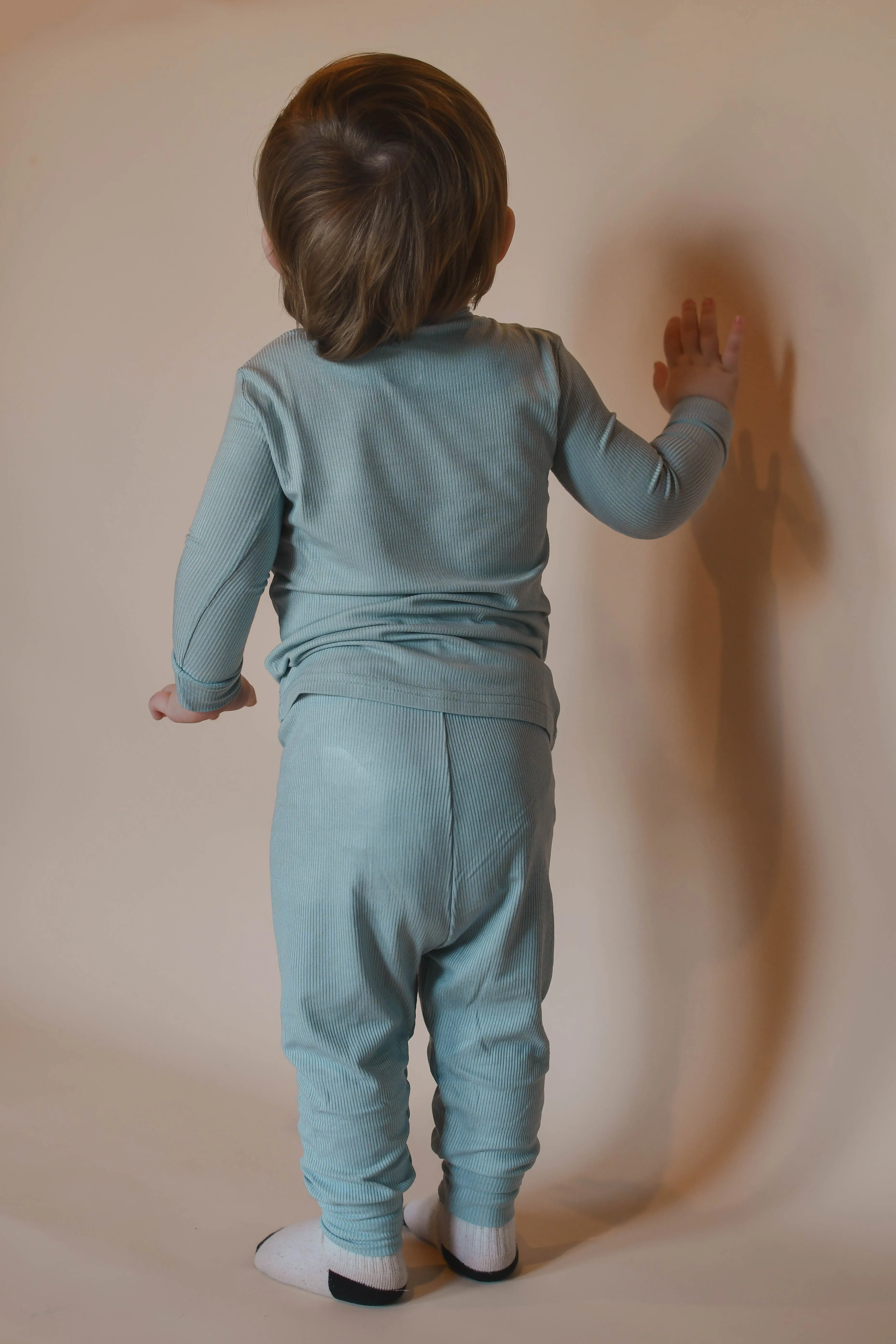 blue bird ribbed jammies