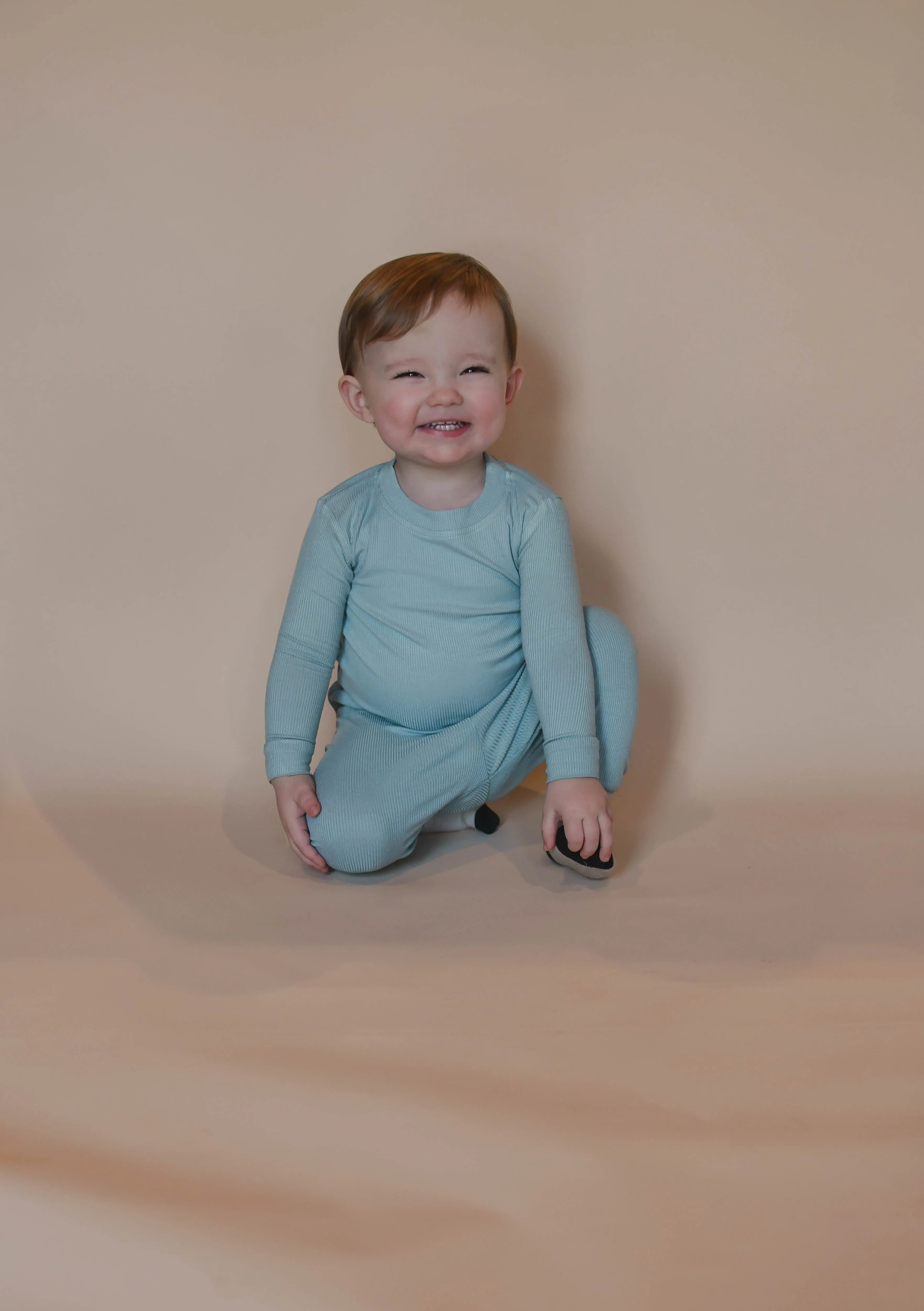 blue bird ribbed jammies