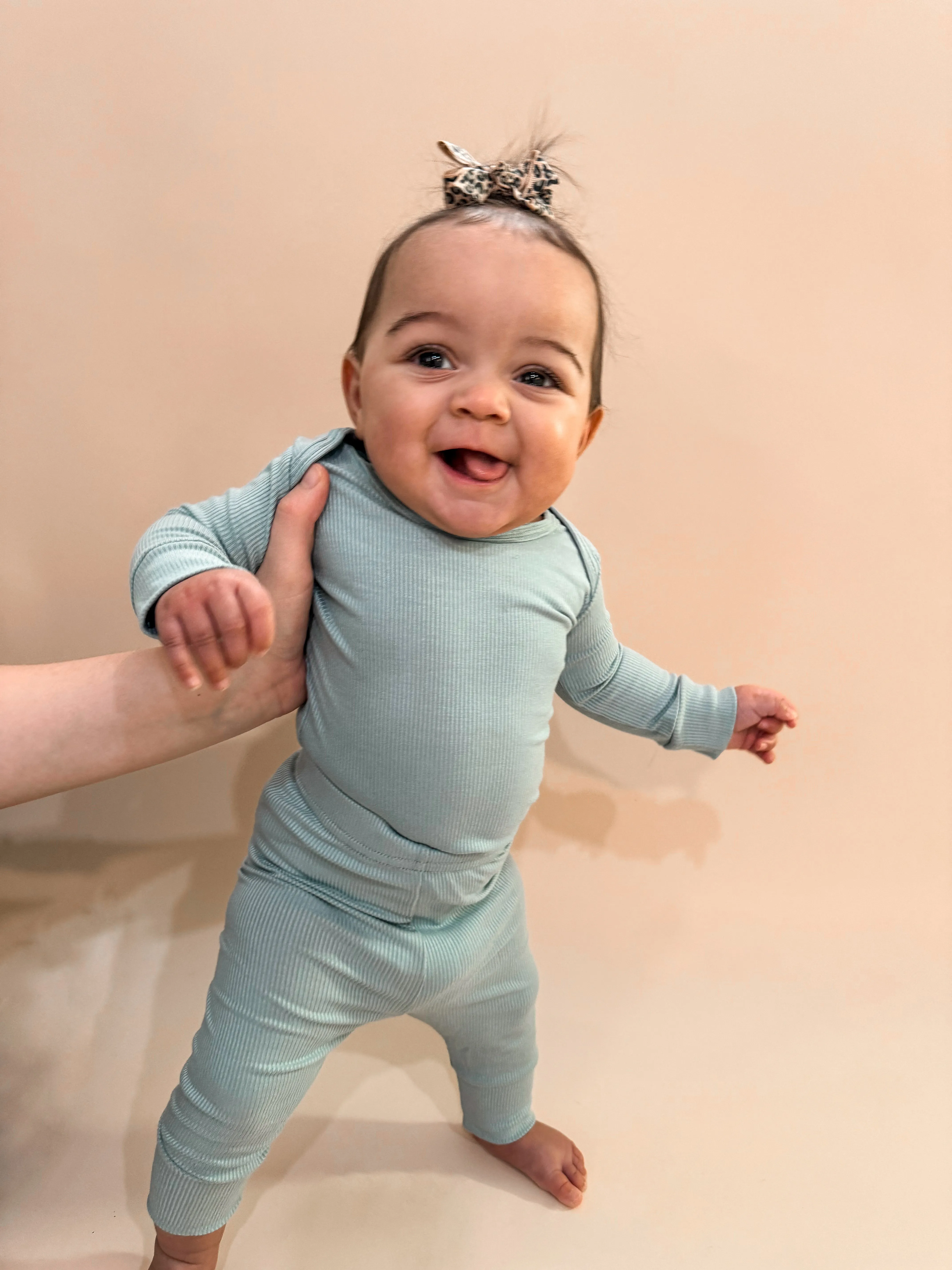 blue bird ribbed jammies