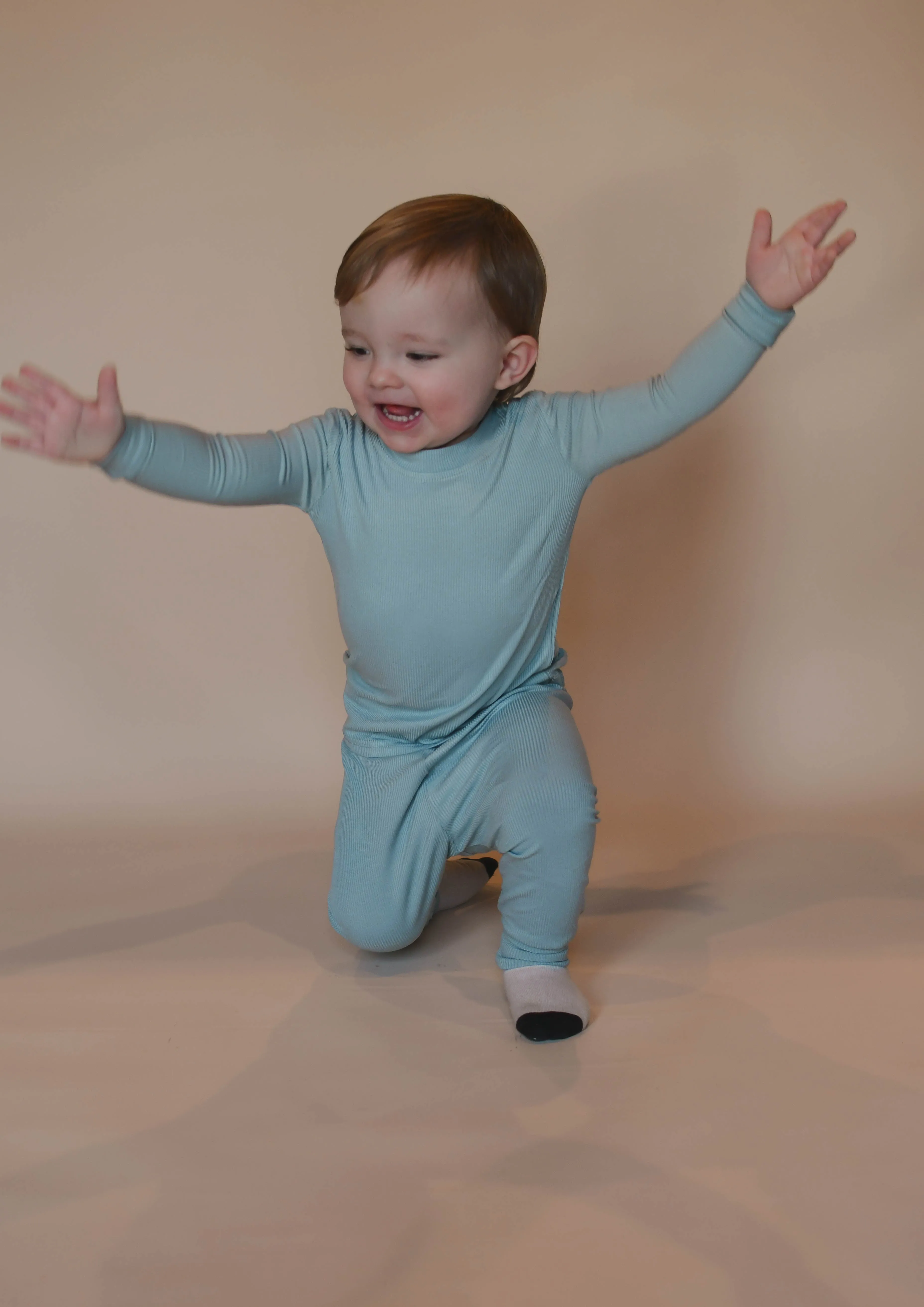 blue bird ribbed jammies