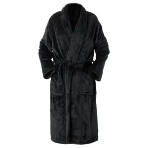 Brogo Microfiber Supersoft Woven Bathrobe Charcoal L/XL