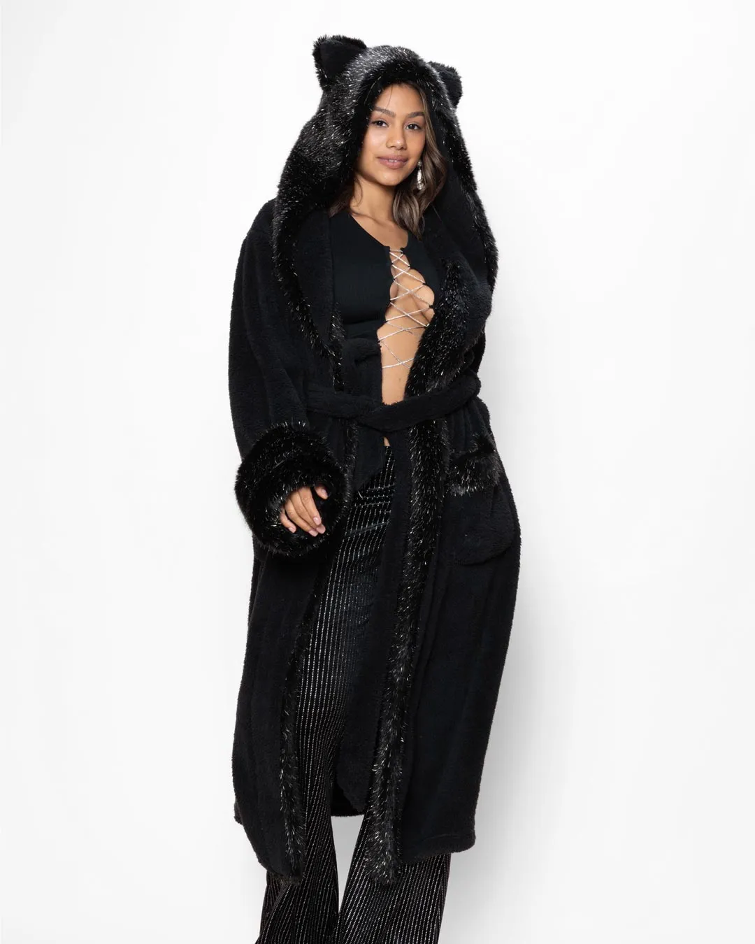 Classic Women's Luxury Black Robe | Black Panther