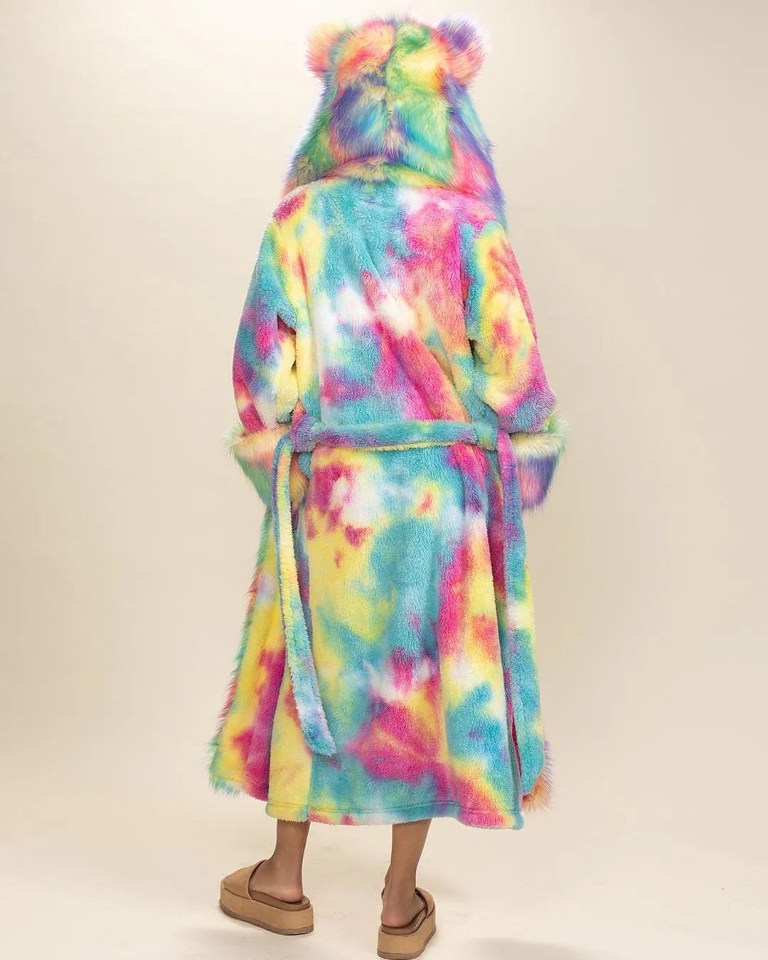 Classic Women's Luxury Robe | Rainbow Bear