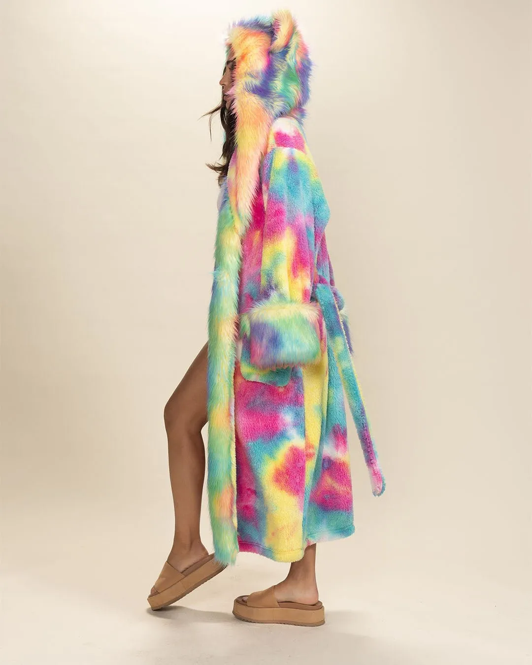 Classic Women's Luxury Robe | Rainbow Bear