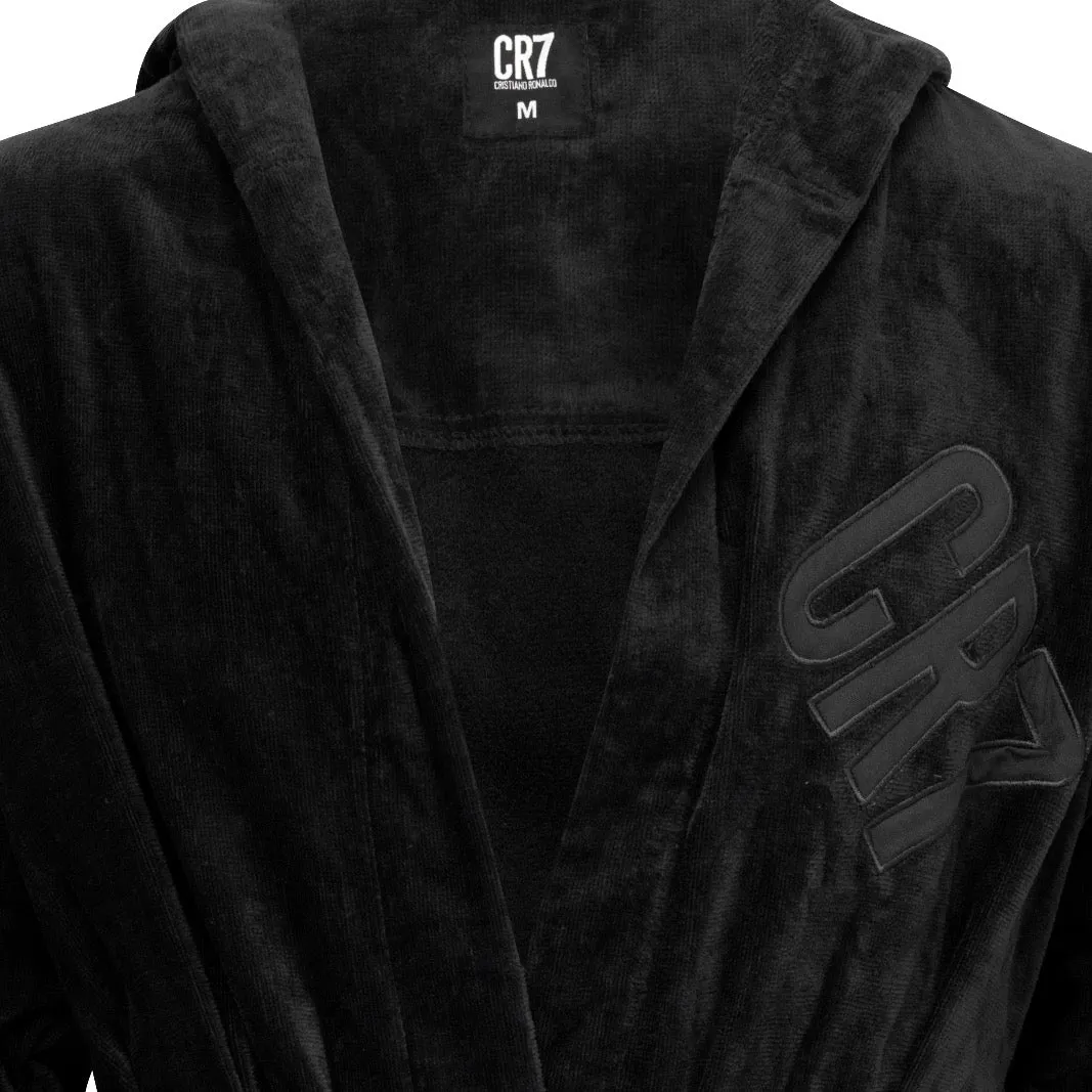 CR7 Men's Bathrobe -100% Cotton [Black]