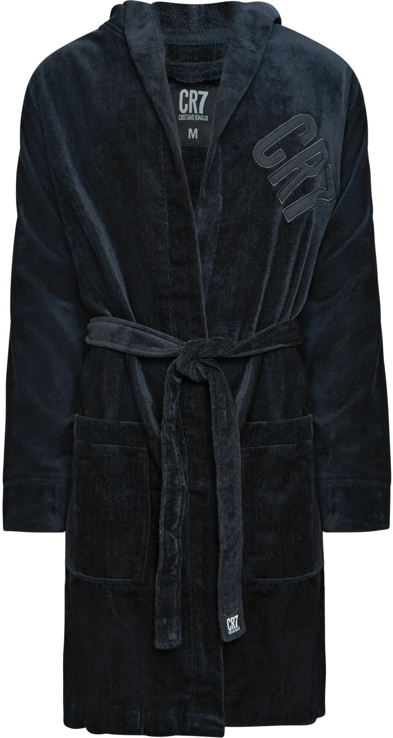 CR7 Men's Bathrobe -100% Cotton [Black]