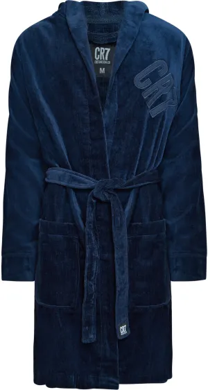 CR7 Men's Bathrobe -100% Cotton [Navy]