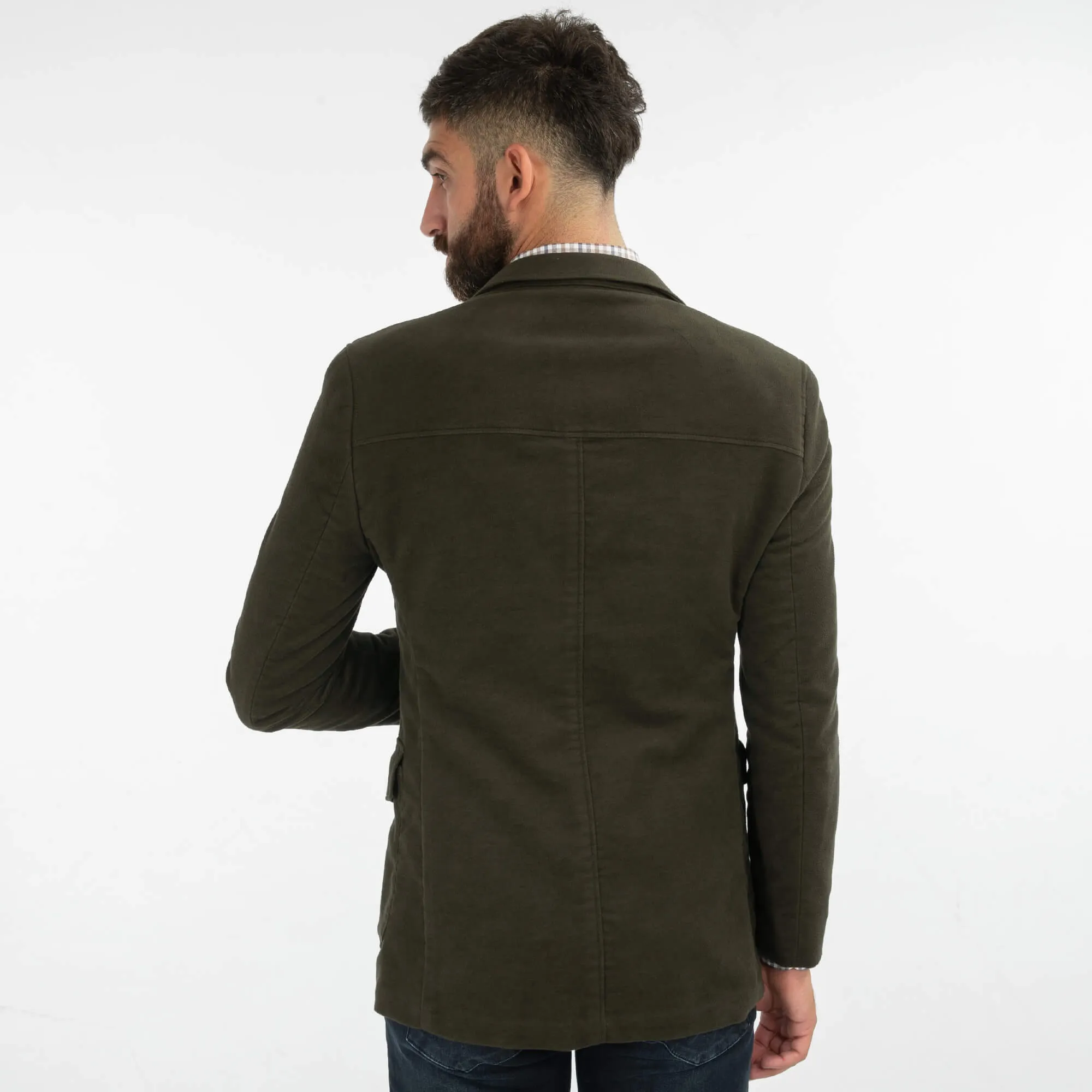 Dark Olive Moleskin Safari Jacket