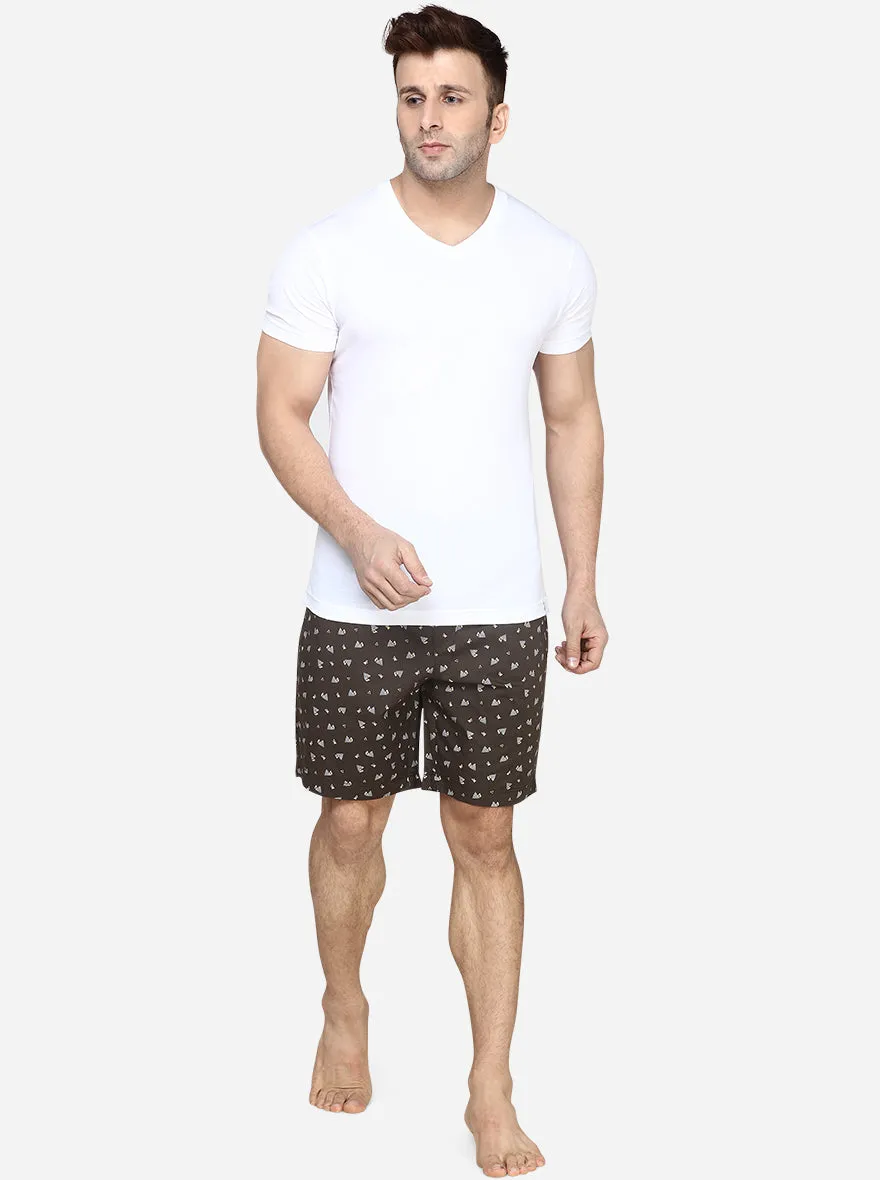 Dark Olive Solid Regular Fit Boxer Shorts  | JadeBlue