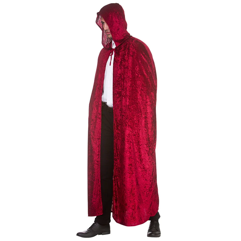 Deluxe Brushed Velvet Hooded Cape