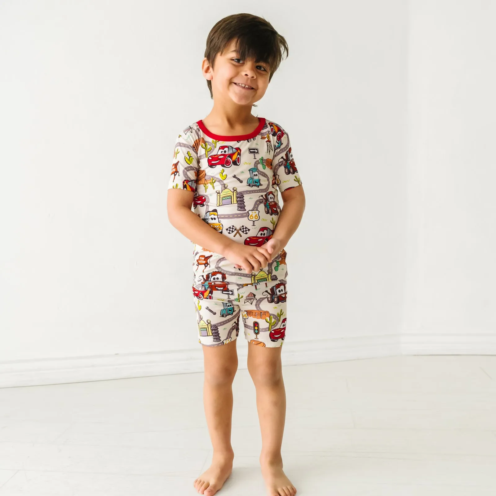 Disney Pixar Radiator Springs Two-Piece Short Sleeve & Shorts Pajama Set