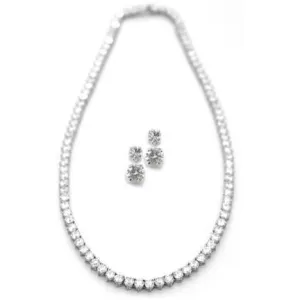 Elektra Cubic Zirconia Necklace and Earring Set