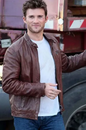 Epic Scott Eastwood Overdrive Style Leather Jacket For Men’s by TJS