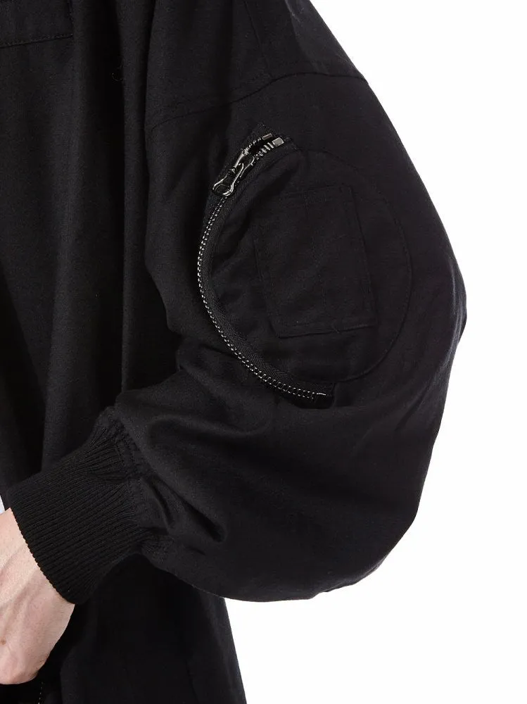 Extended Bomber Jacket (417-BK BLACK)