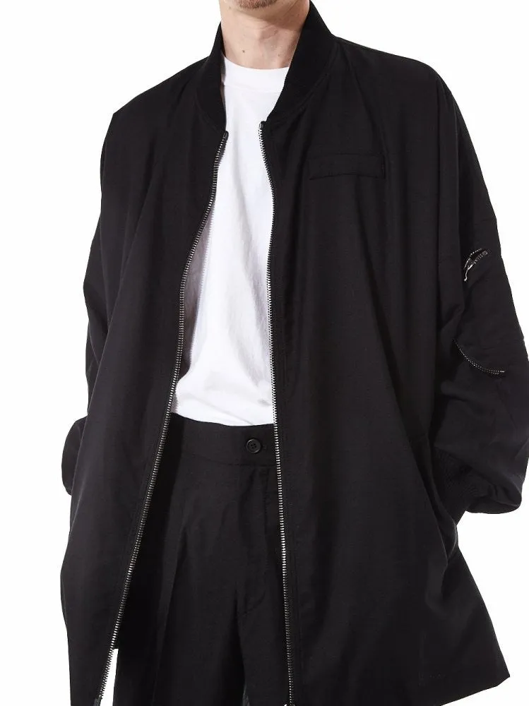 Extended Bomber Jacket (417-BK BLACK)