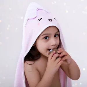 FancyFluff Bamboo Cotton Kids Hooded Towel- Lavender Sundae