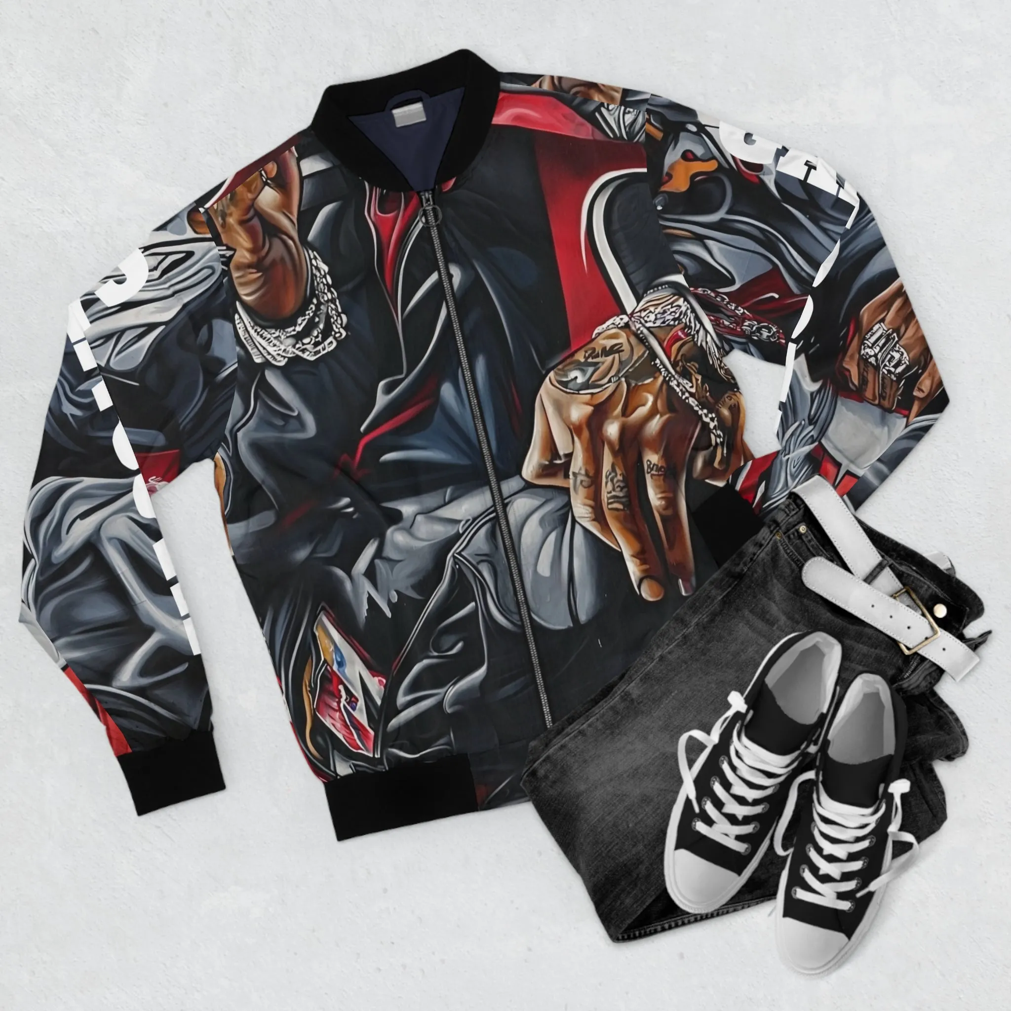 Gangsta Print - Men's Bomber Jacket - China