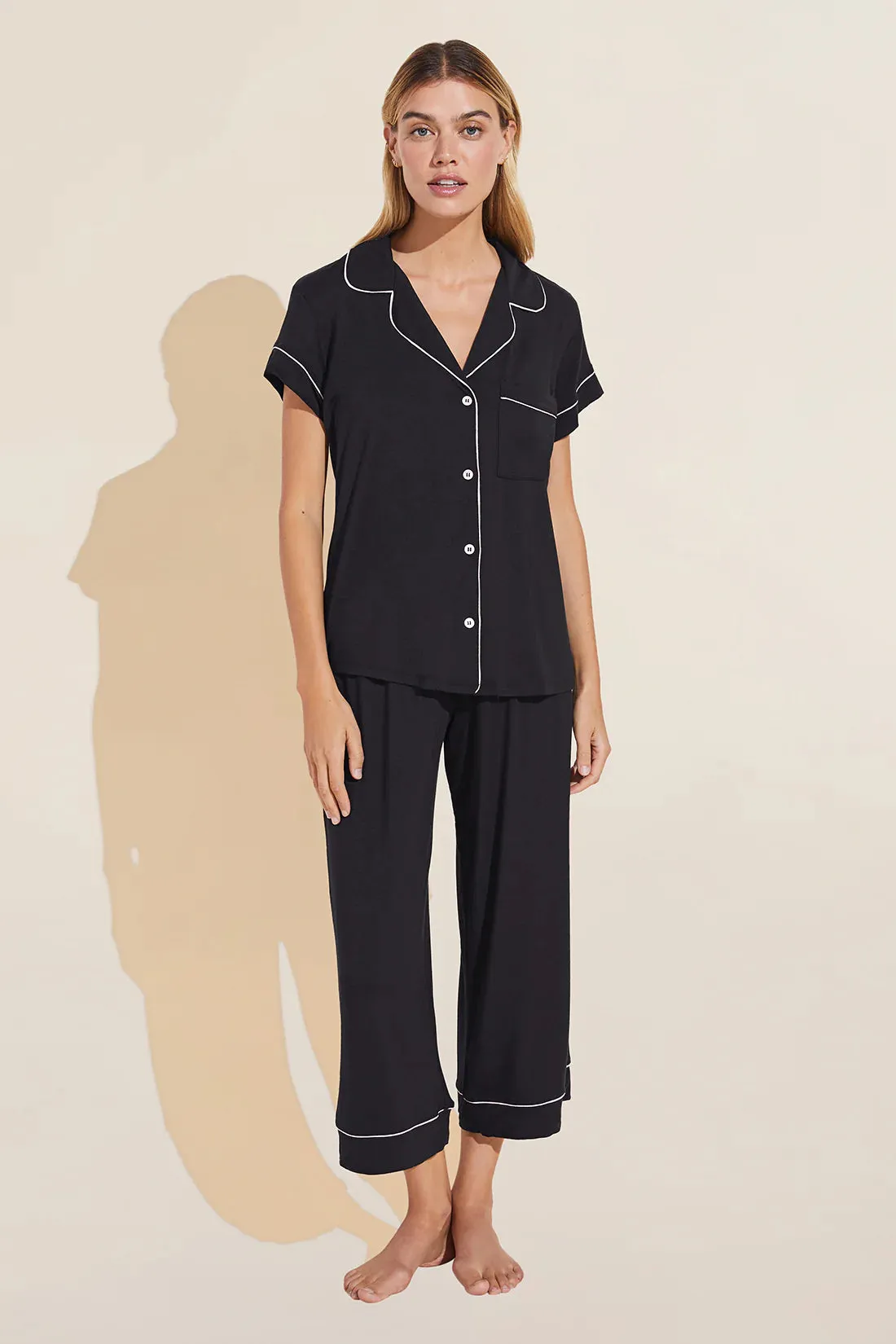 Gisele | Short Sleeve Cropped PJ Set