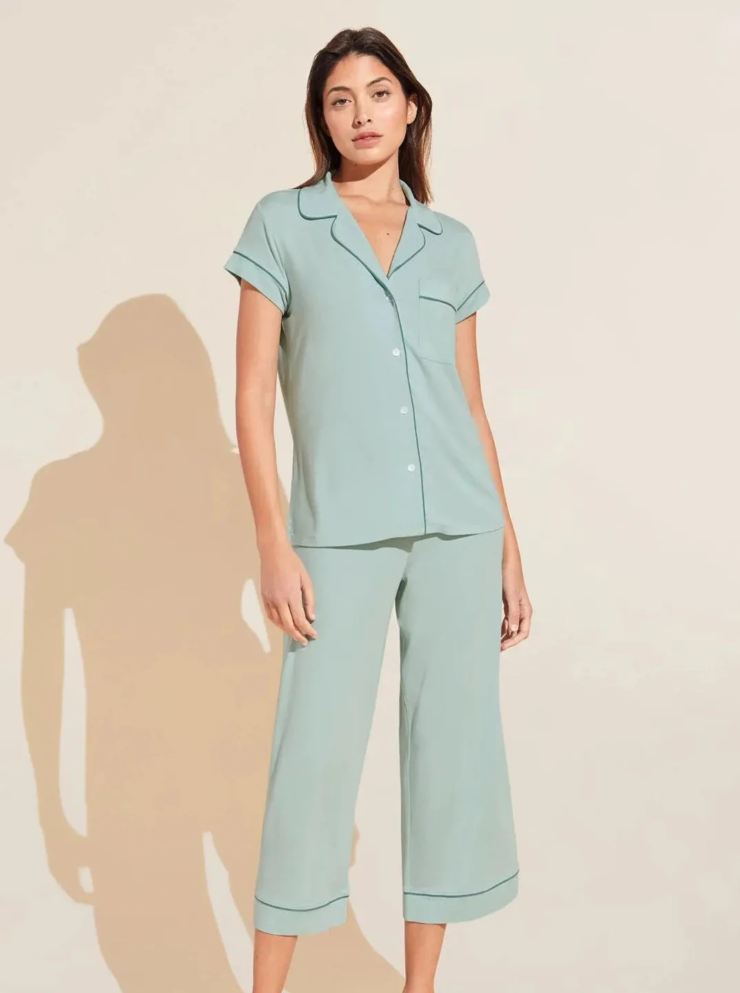 Gisele | Short Sleeve Cropped PJ Set