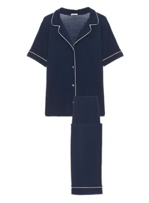 Gisele S/Slv PJ Set | Navy/Ivory