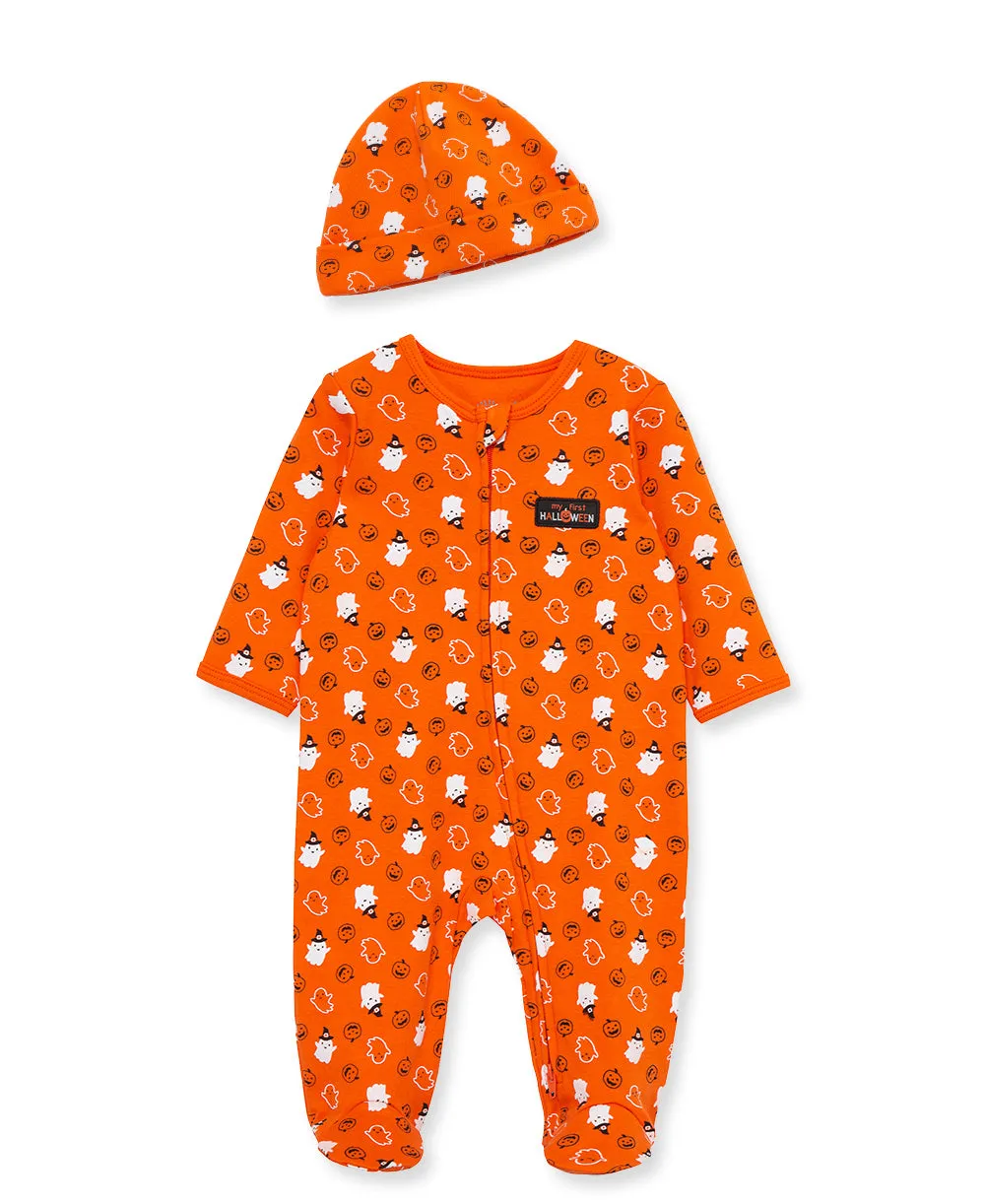 Halloween 2-Way-Zip Footie & Hat