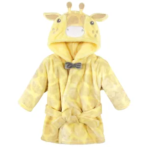 Hudson Baby Plush Animal Face Bathrobe, Bowtie Giraffe