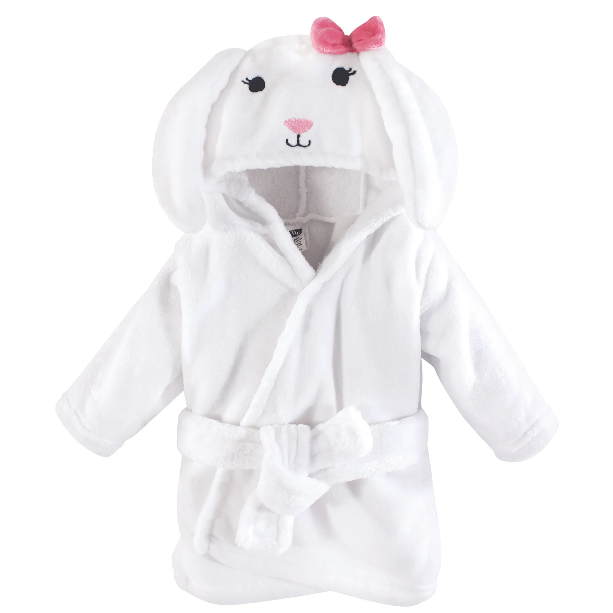 Hudson Baby Plush Animal Face Bathrobe, Bunny