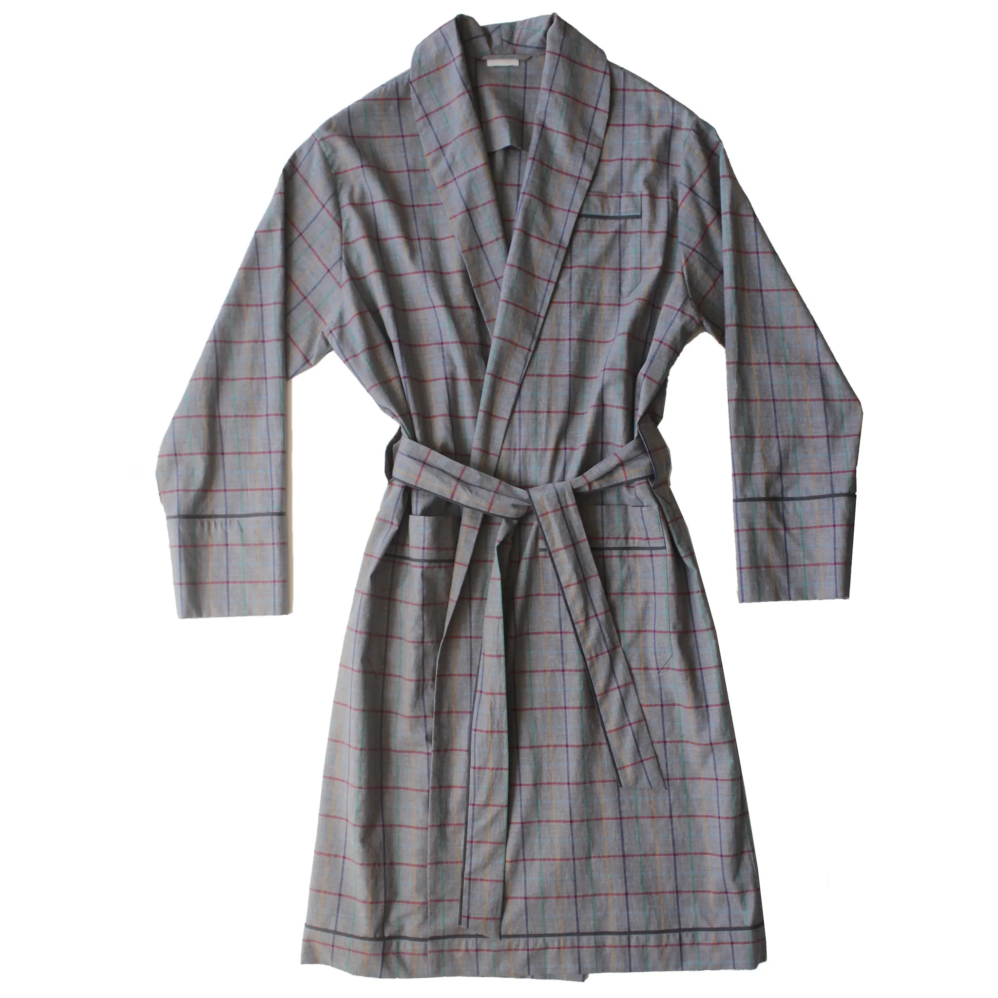 Janus Robe in Plaid Italian Cotton Flanella