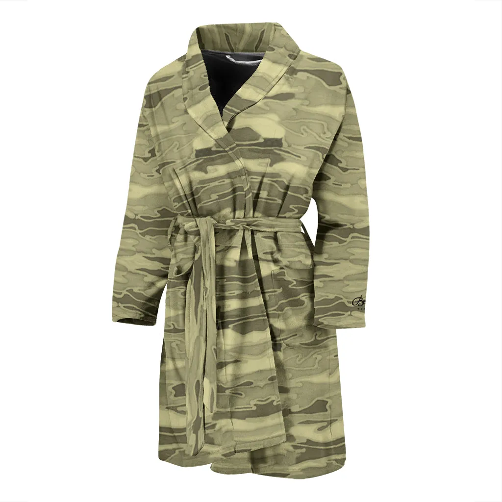 Khaki Lava Camouflage  Bath Robe - Men