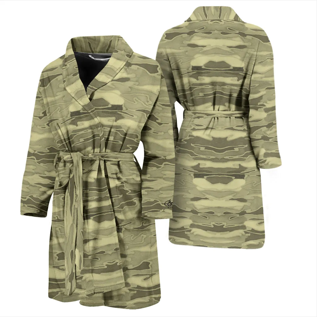 Khaki Lava Camouflage  Bath Robe - Men