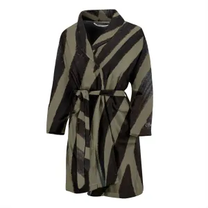 Khaki Zebra Bath Robe - Men