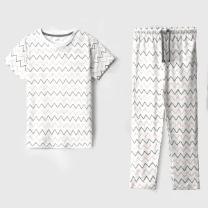 Kids All Over Graphic Jersey Pajama Set