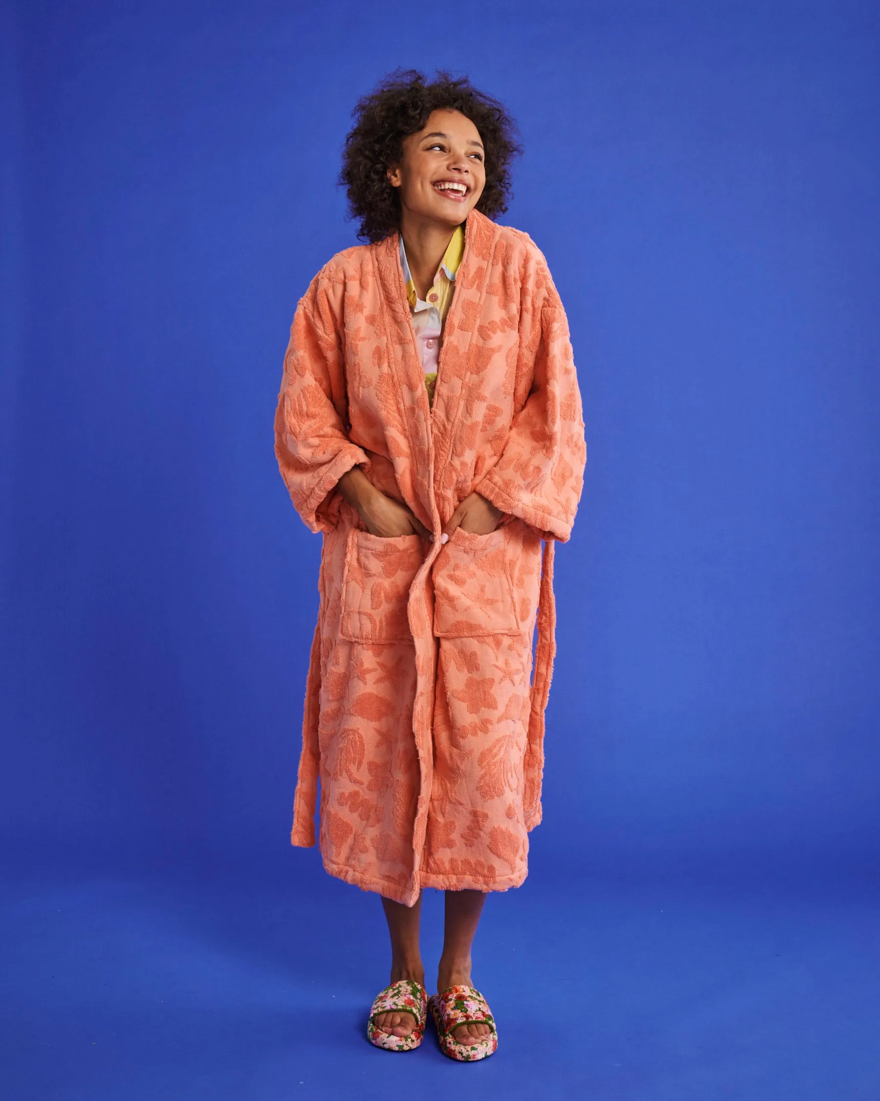 Kip & Co Peach Rock Pool Terry Bath Robe