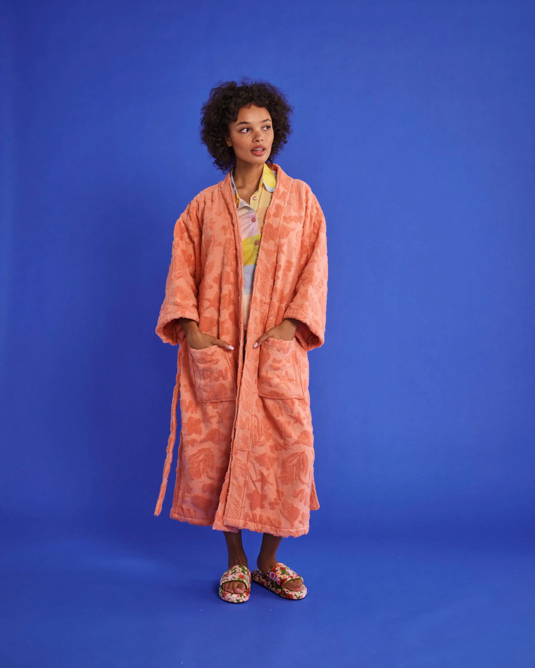 Kip & Co Peach Rock Pool Terry Bath Robe