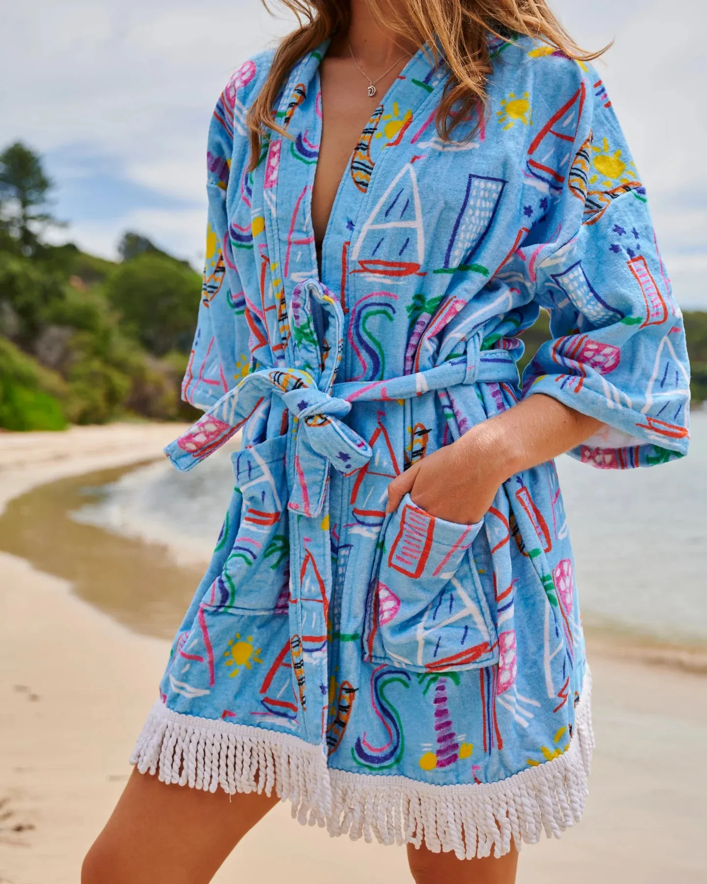 Kip & Co x Ken Done Australia Mate Terry Mini Bath Robe