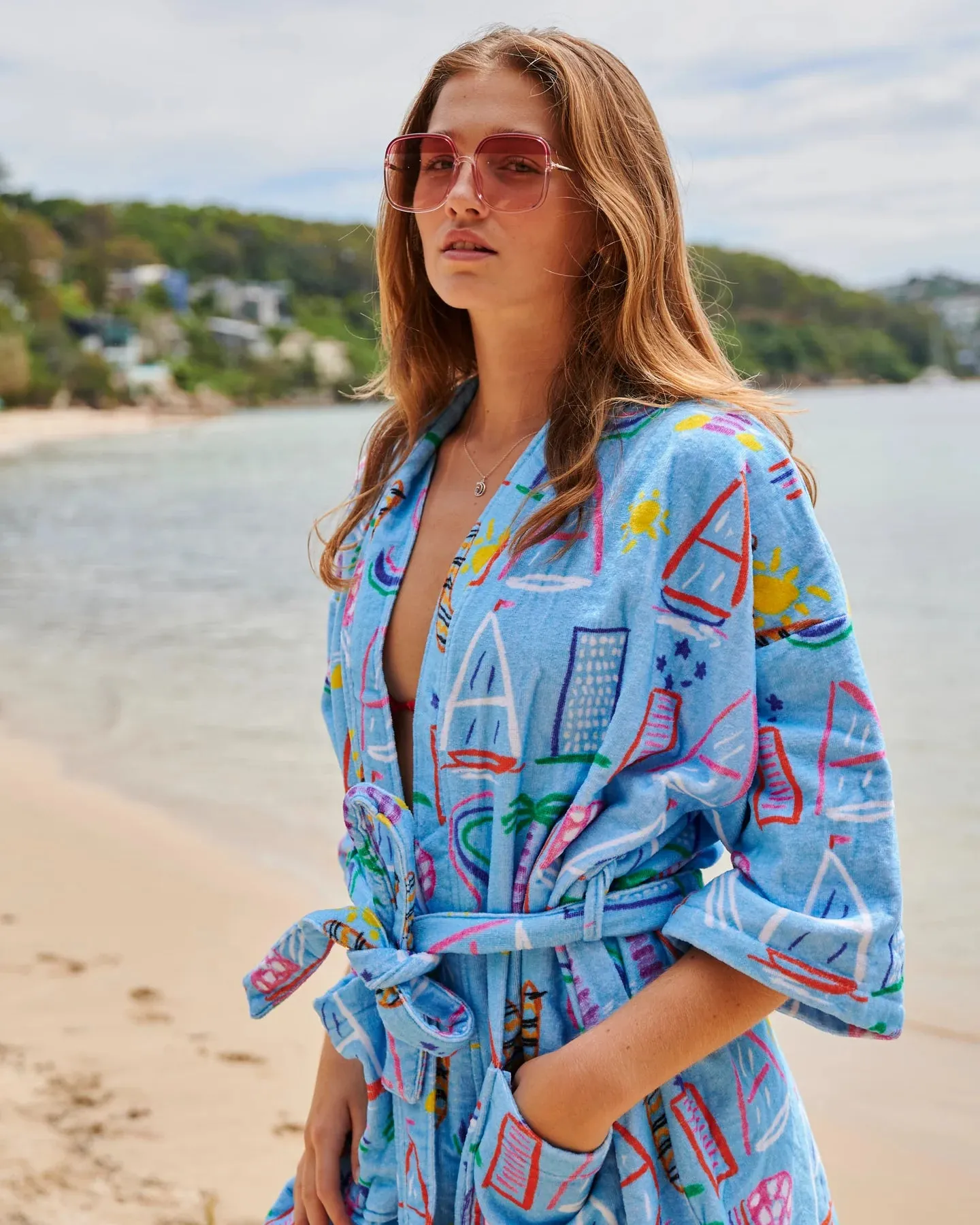 Kip & Co x Ken Done Australia Mate Terry Mini Bath Robe