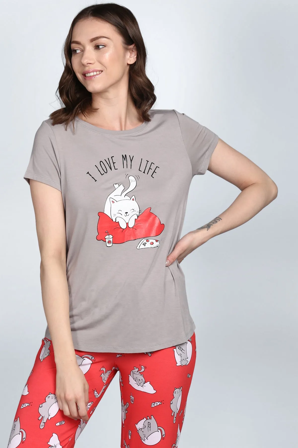 Lazy Cat Pajama Set