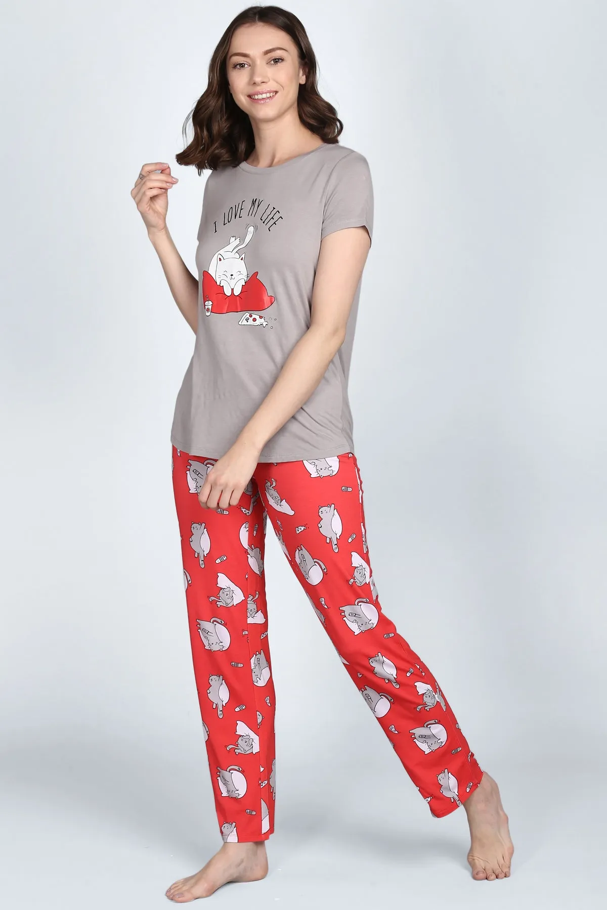 Lazy Cat Pajama Set