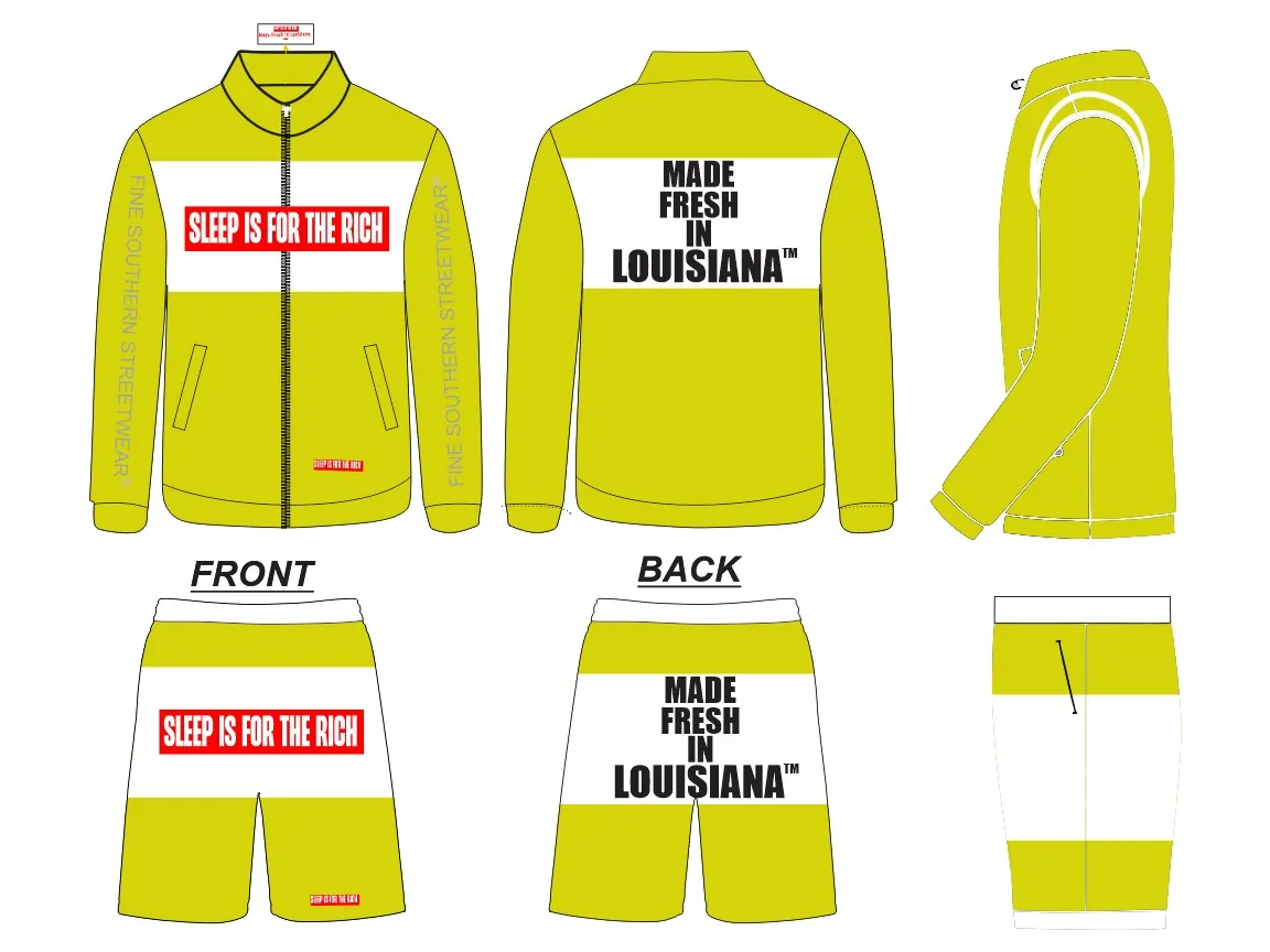 (LEMON) 3M REFLECTIVE WINDBREAKER SHORT SETS