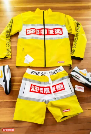 (LEMON) 3M REFLECTIVE WINDBREAKER SHORT SETS